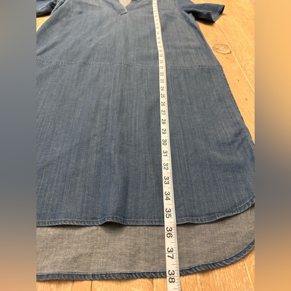 Lands’ End Dark Denim Chambray Tunic Dress Size 4 EUC - Picture 4 of 6
